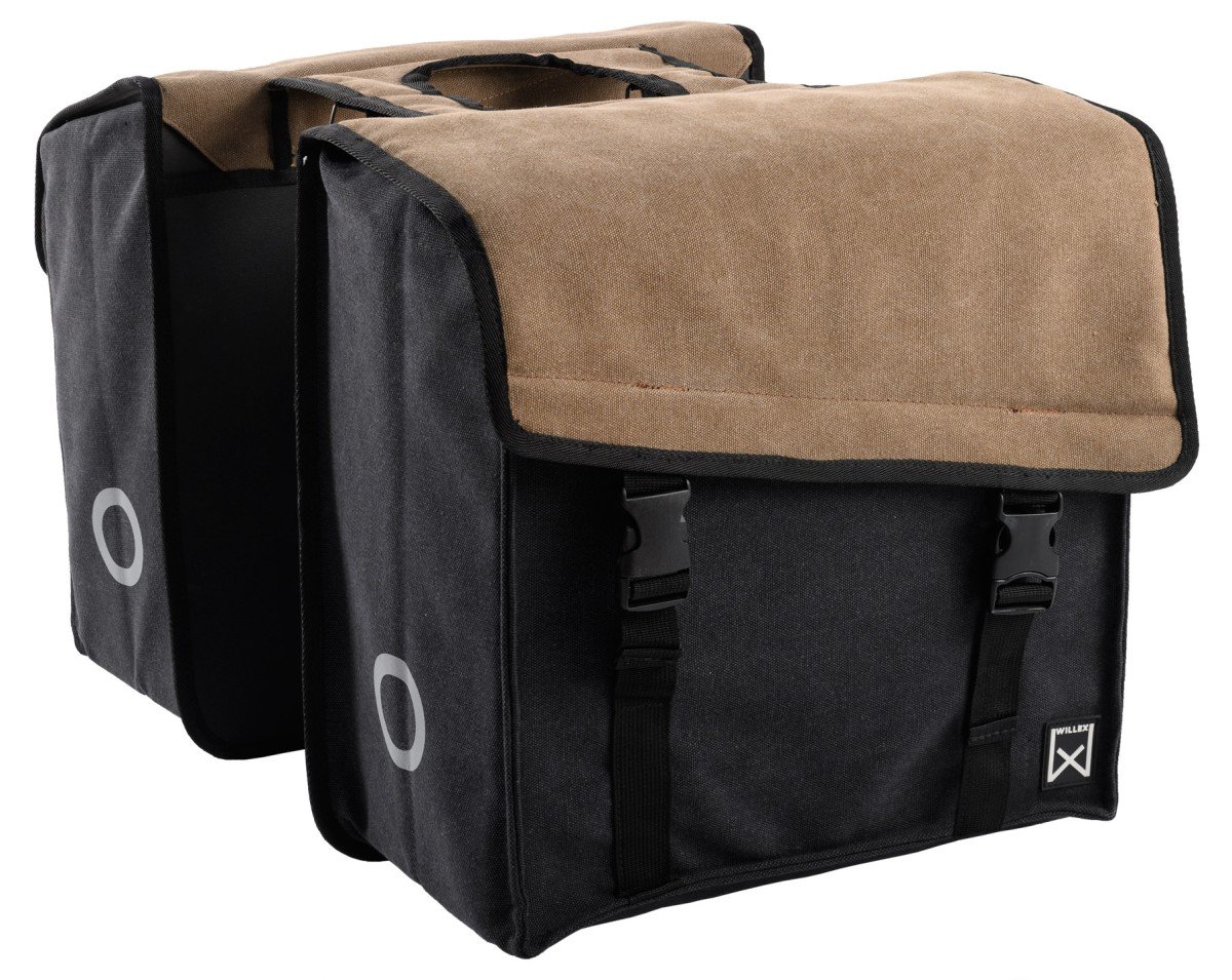 Willex Canvas Dubbele Tas 101 Bruin/Zwart Bruin/Zwart