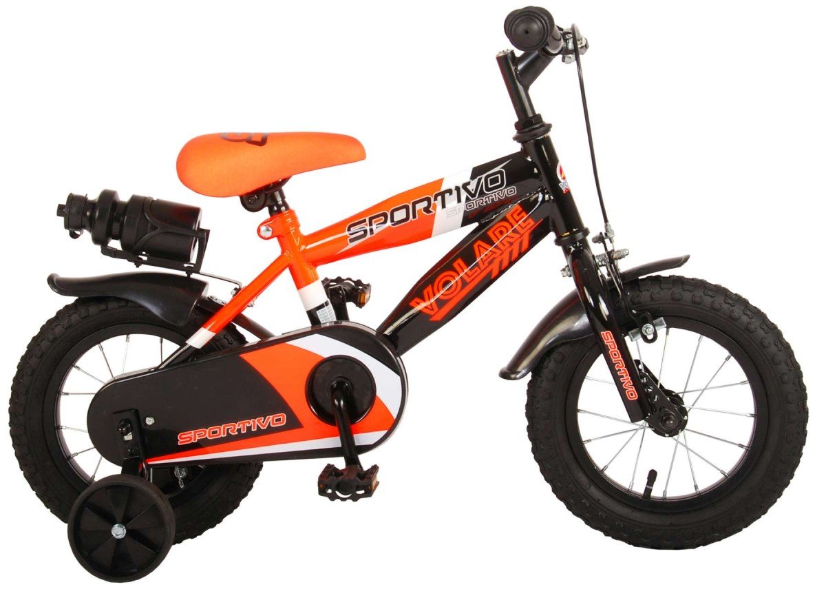 Volare Sportivo Kinderfiets - Jongens - 12 inch - Neon Or, Oranje, Zwart