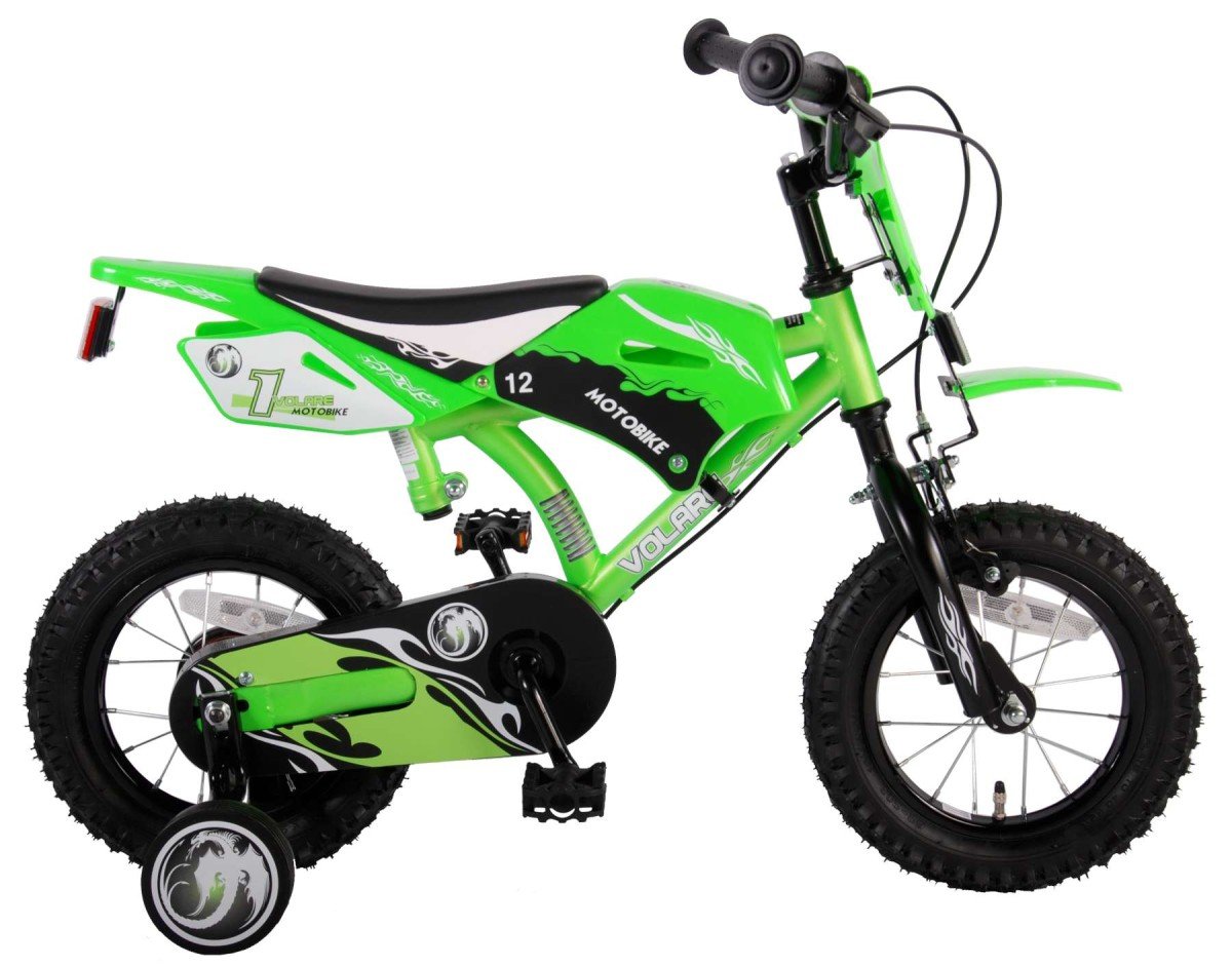 Volare Motorbike Kinderfiets - Jongens - 12 inch - Groen , Groen