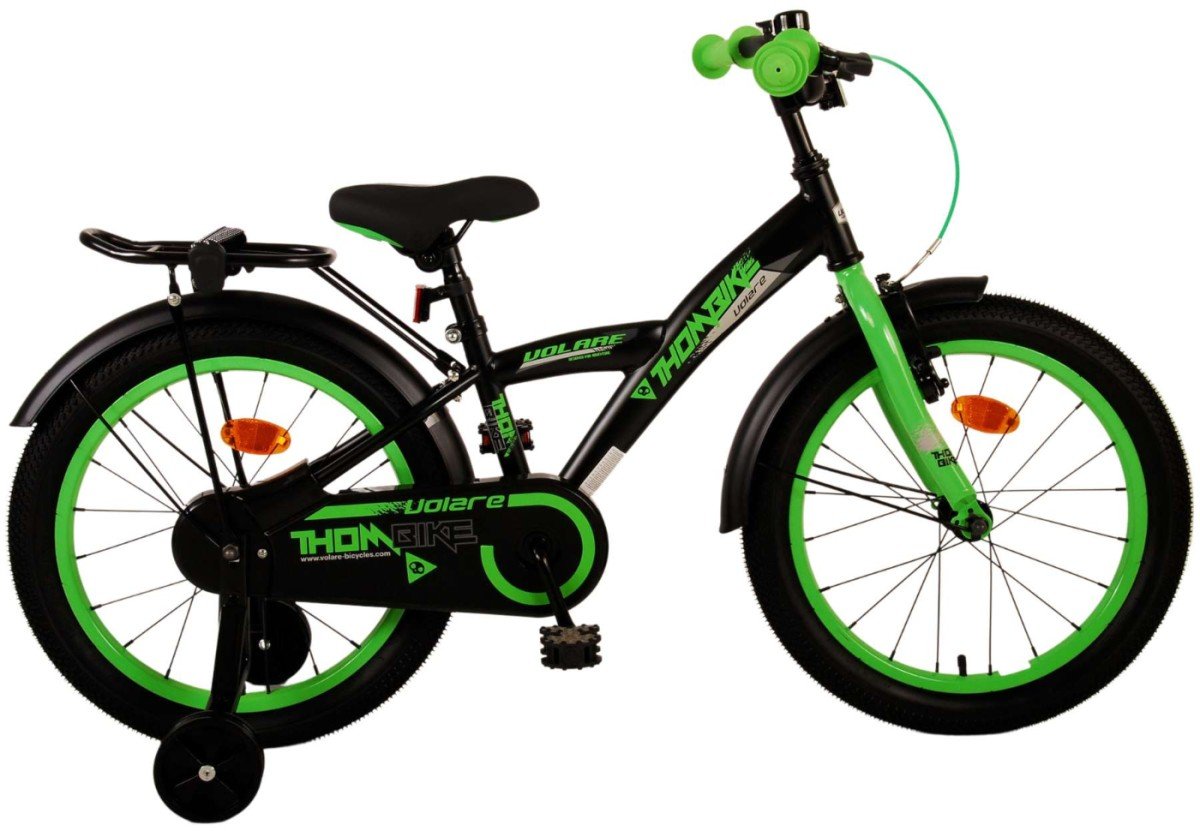 Volare Thombike Jongens Zwart Groen 18 inch 2023