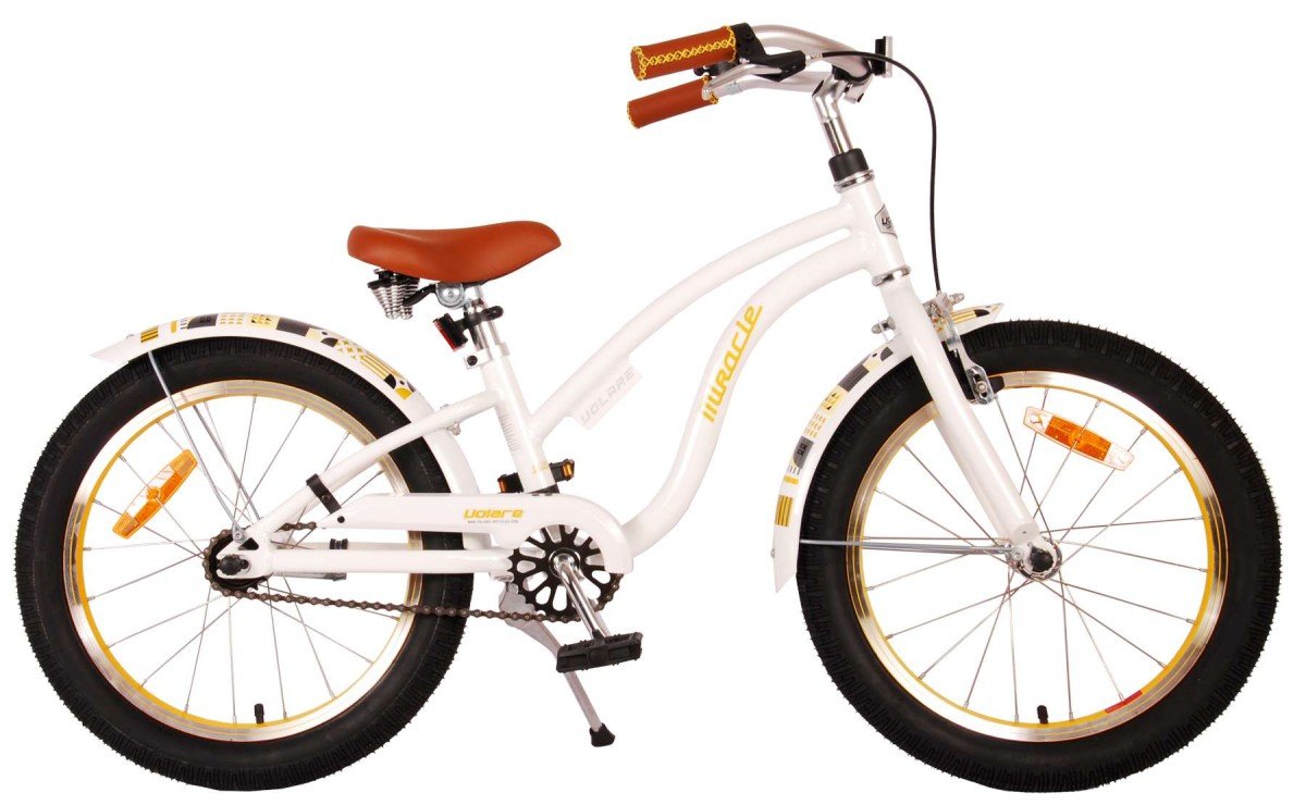 Volare Miracle Cruiser Kinderfiets - Meisjes - 18 inch - Wit 24cm 2023