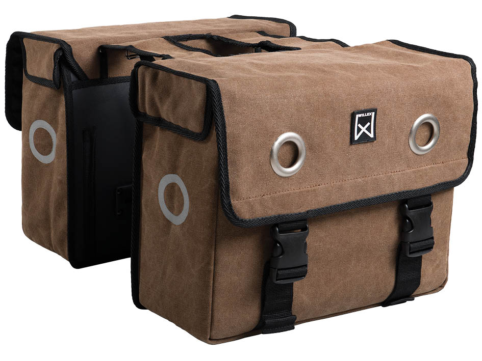 Willex Canvas Dubbele Tas Bruin Bruin